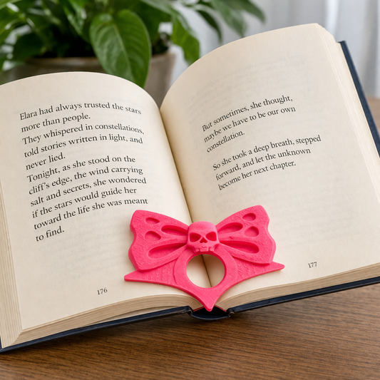 Dark Romance Skull Book Page Holder